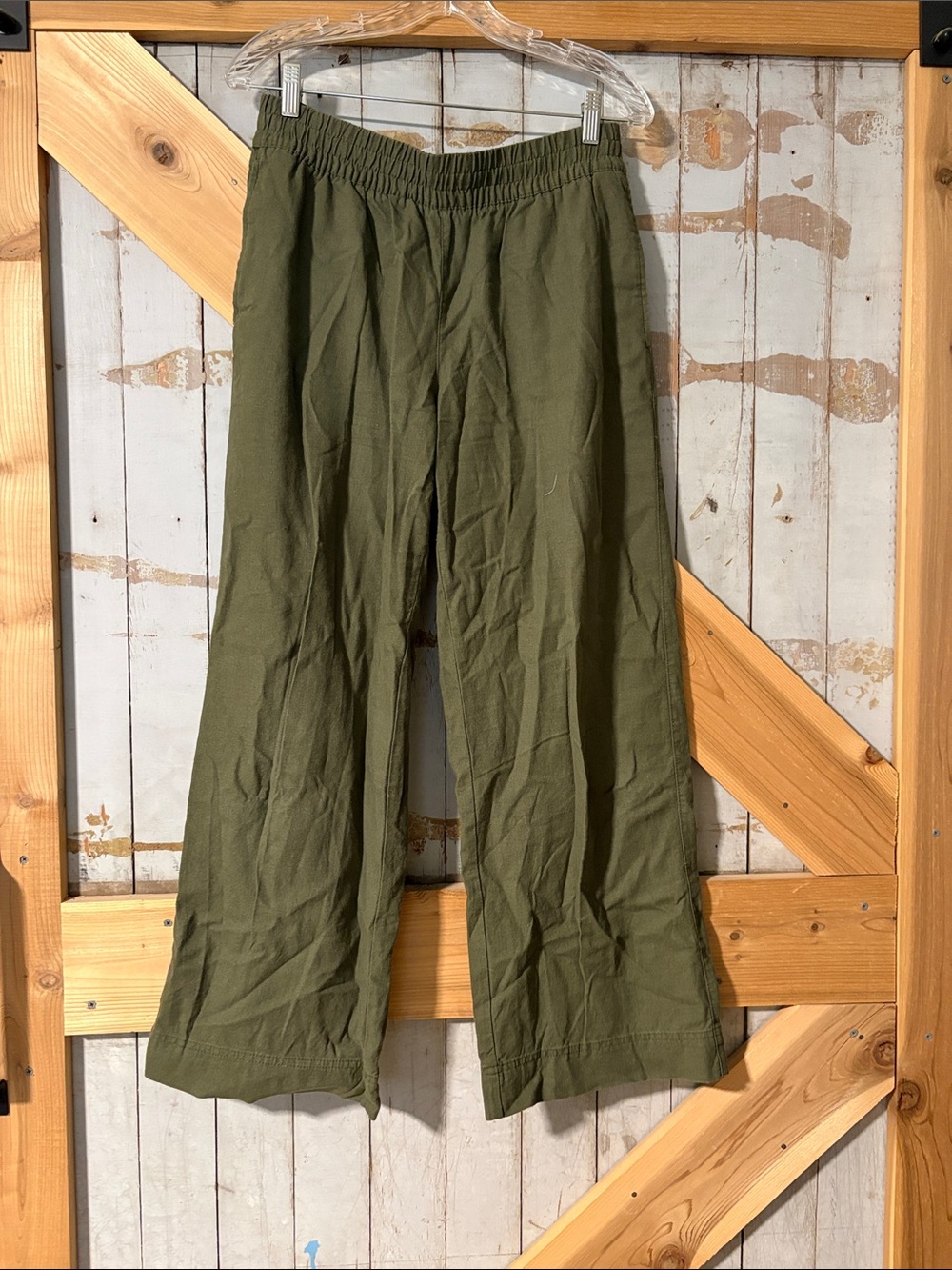 Wide leg linen pants